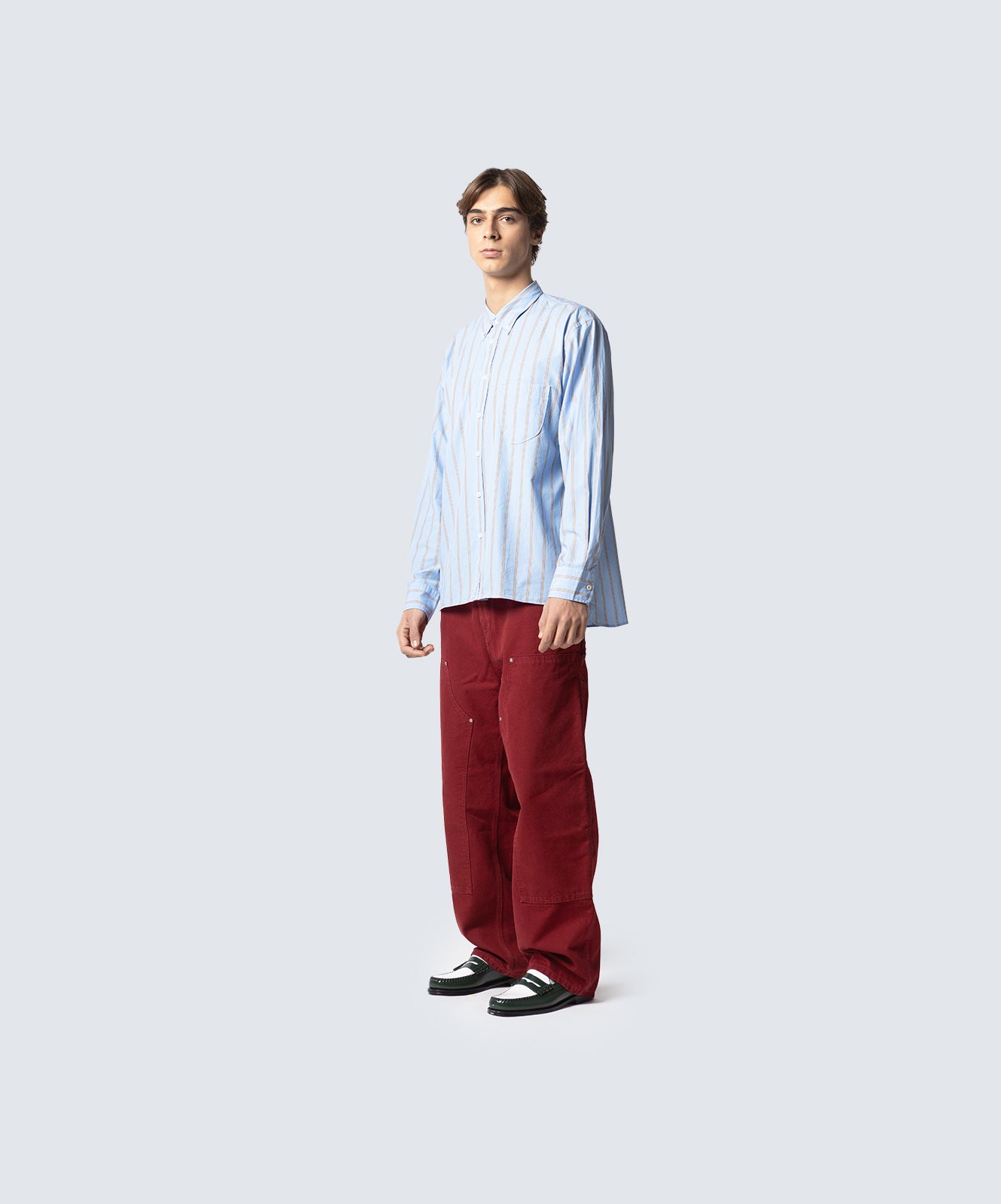 UNIVERSAL WORKS Camicie LAZY DAY SHIRT POP STRIPE