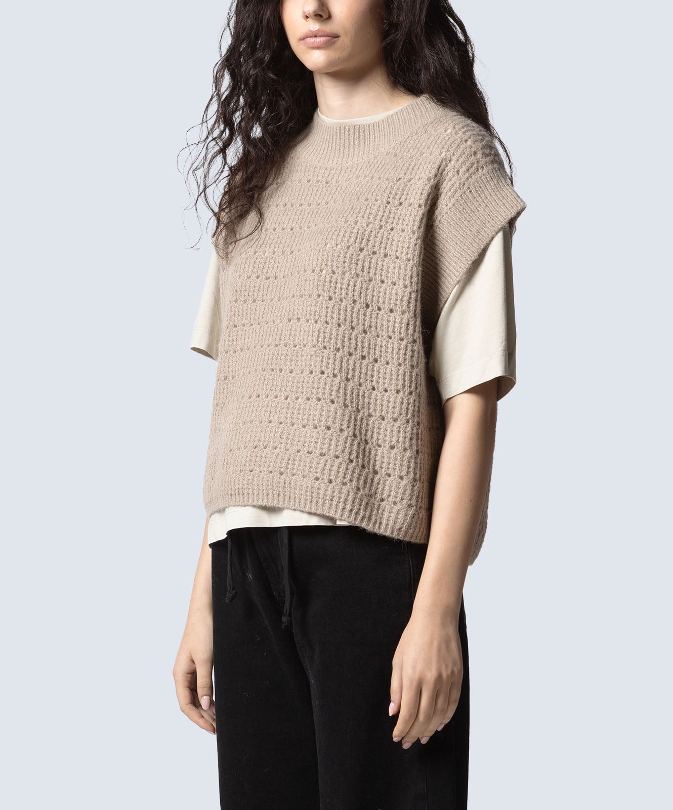 ARTLOVE Gilet PULL CERISE