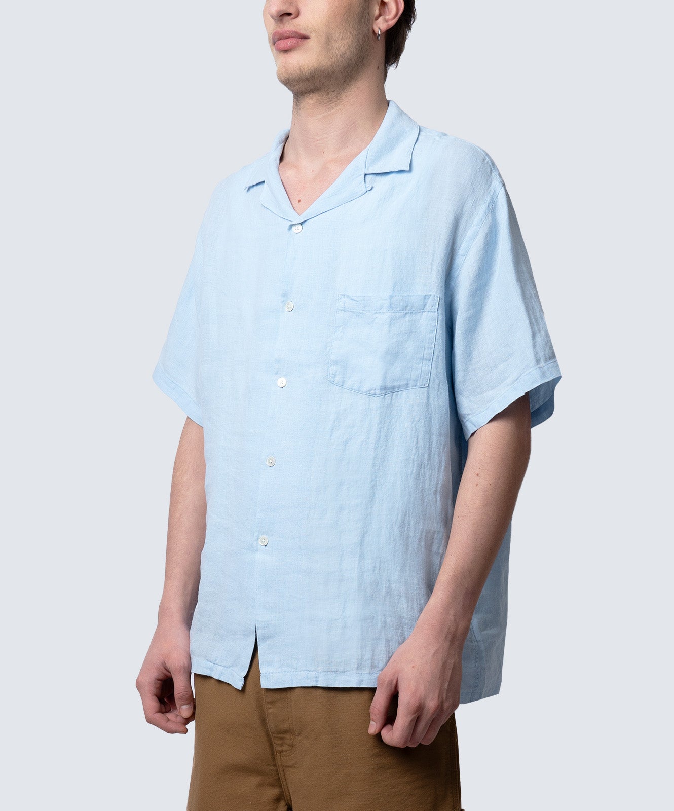PORTUGUESE FLANNEL  linen camp collar