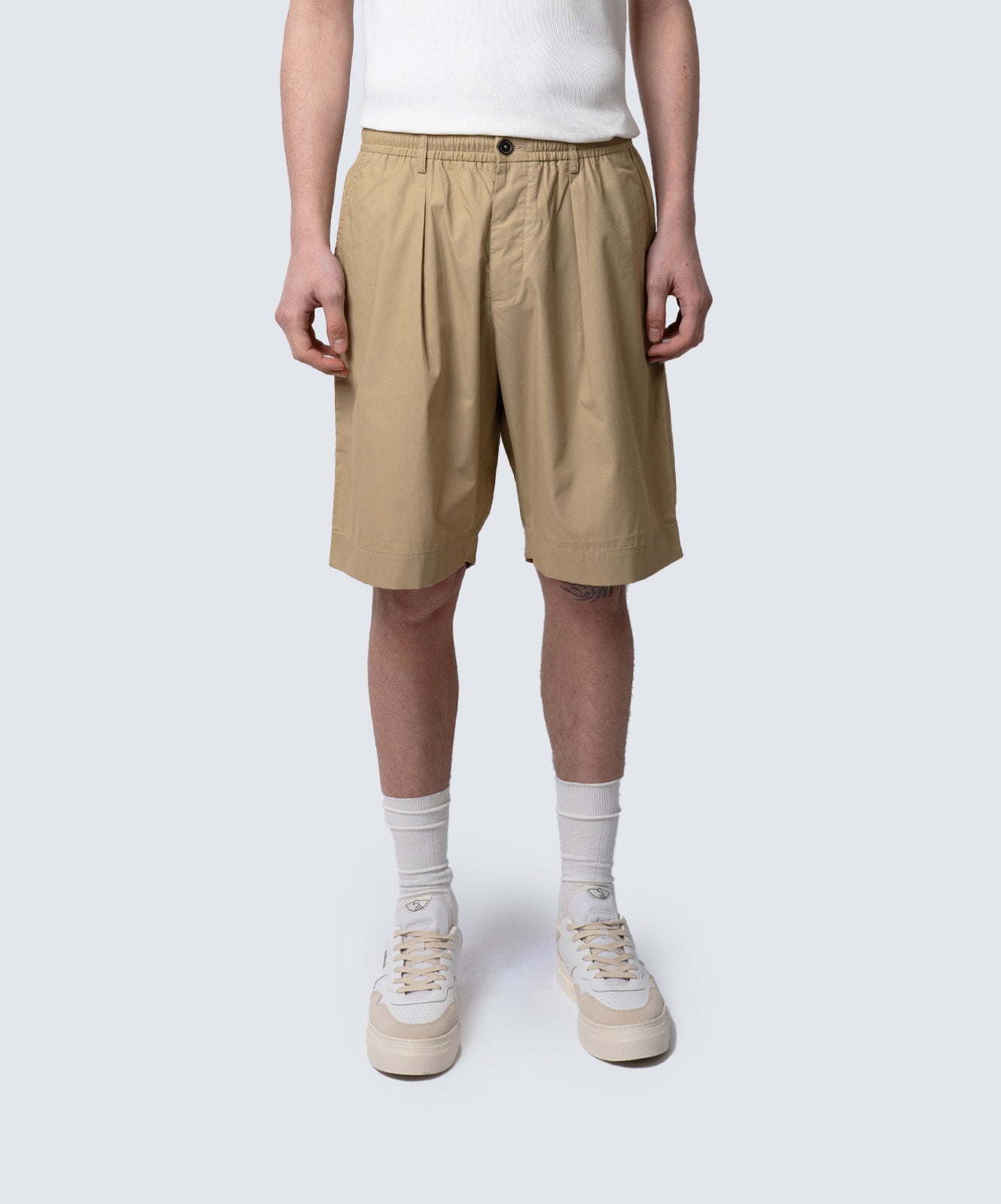 UNIVERSAL WORKS  PLEATED TRACK SHORT