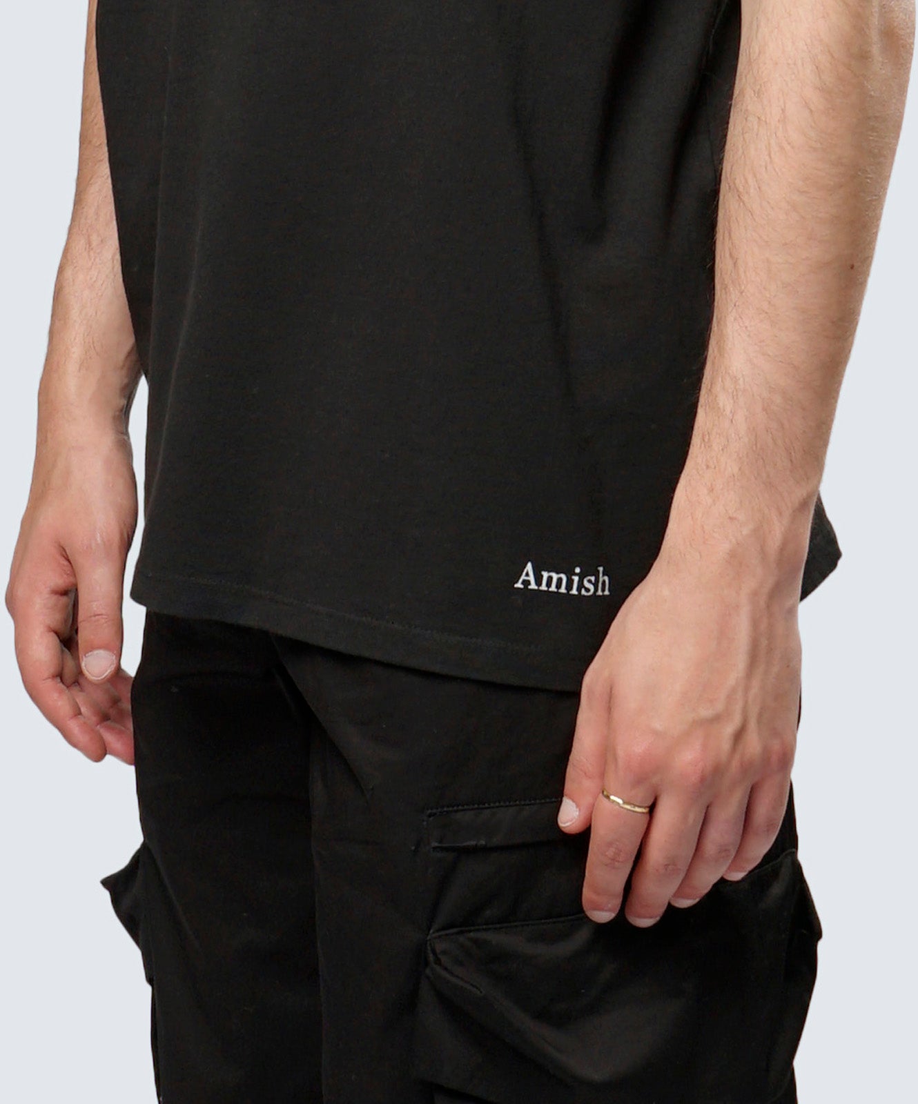 AMISH t shirt T-SHIRT MICRO LOGO