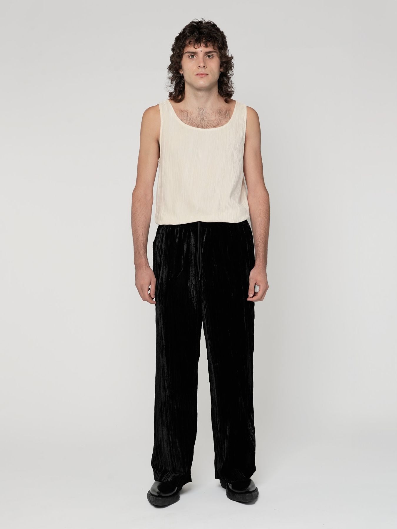 ROLD SKOV Pantaloni CRUSHED VELVET BIG TROUSERS