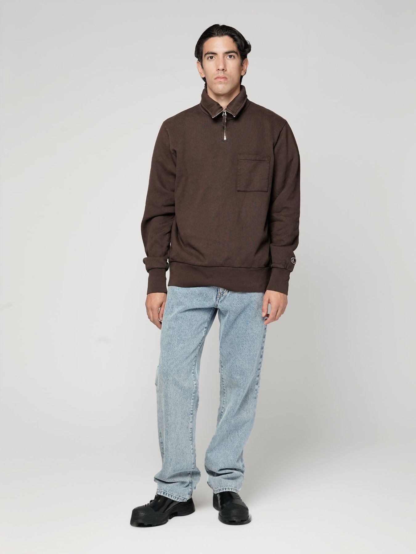 UNIVERSAL WORKS Felpe half zip sweatshirt